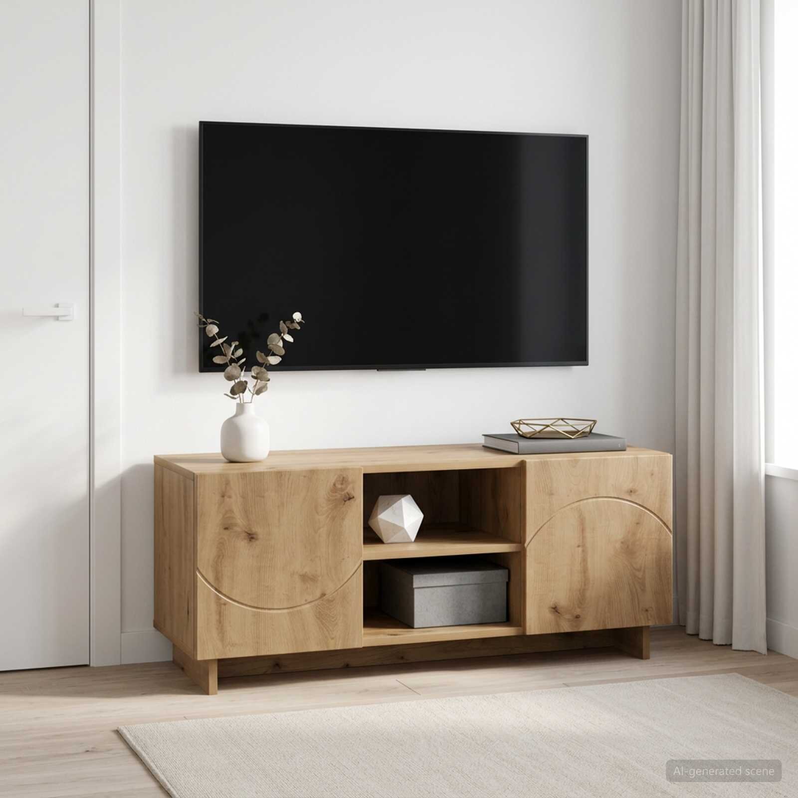 vidaXL ТВ стойка 90 x 34.5 x 40 cm Дъб артизан Инженерна дървесина
