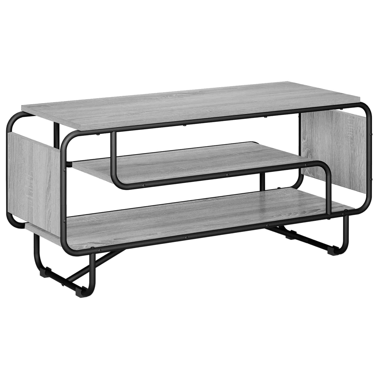 vidaXL ТВ стойка 98 x 36 x 45 см Сив Сонома Инженерна дървесина