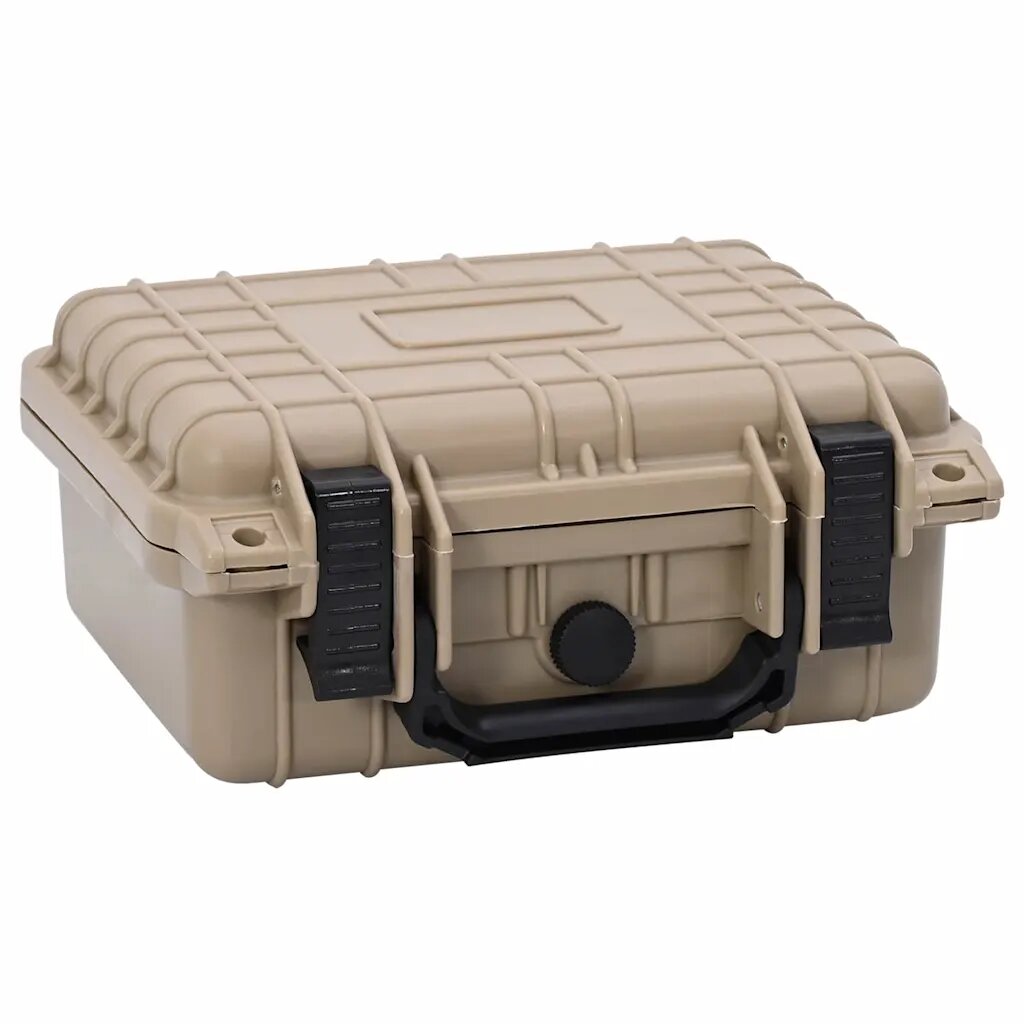 vidaXL Твърд куфар Пясък 27 x 245 x 125 см Полипропилен и ABS