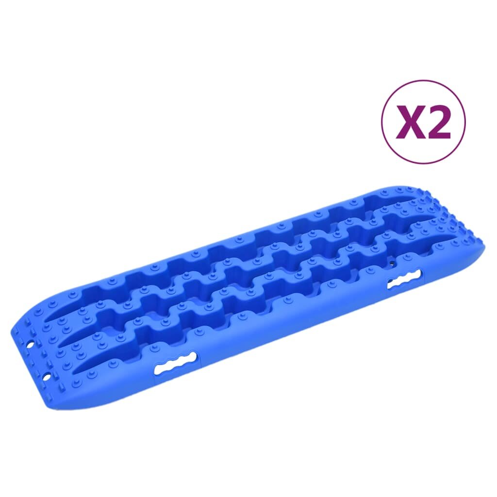 vidaXL Тягови дъски 2 бр сини 106х305х7 см найлон