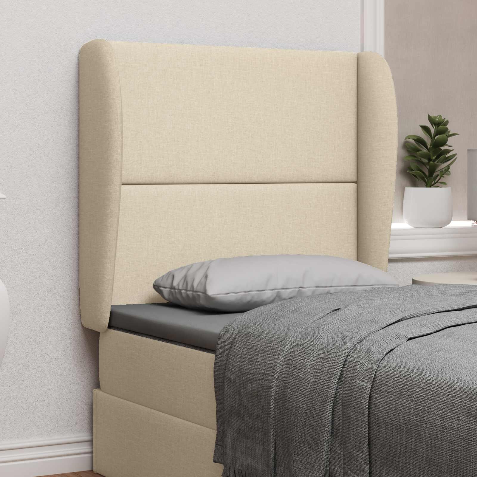 vidaXL Ушичка на таблата Крем 80 x 23 x 6 см текстил