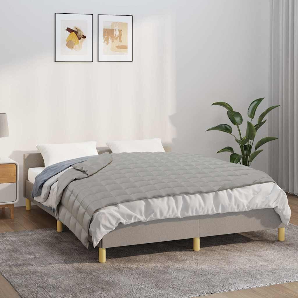 vidaXL Утежнено одеяло сиво 150x200 см 7 кг плат