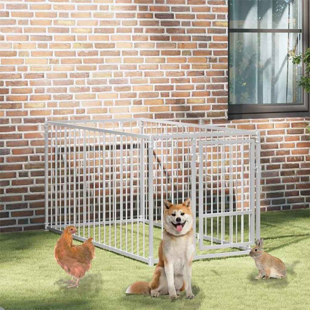 vidaXL Външна клетка за кучета 100x200x100 см
