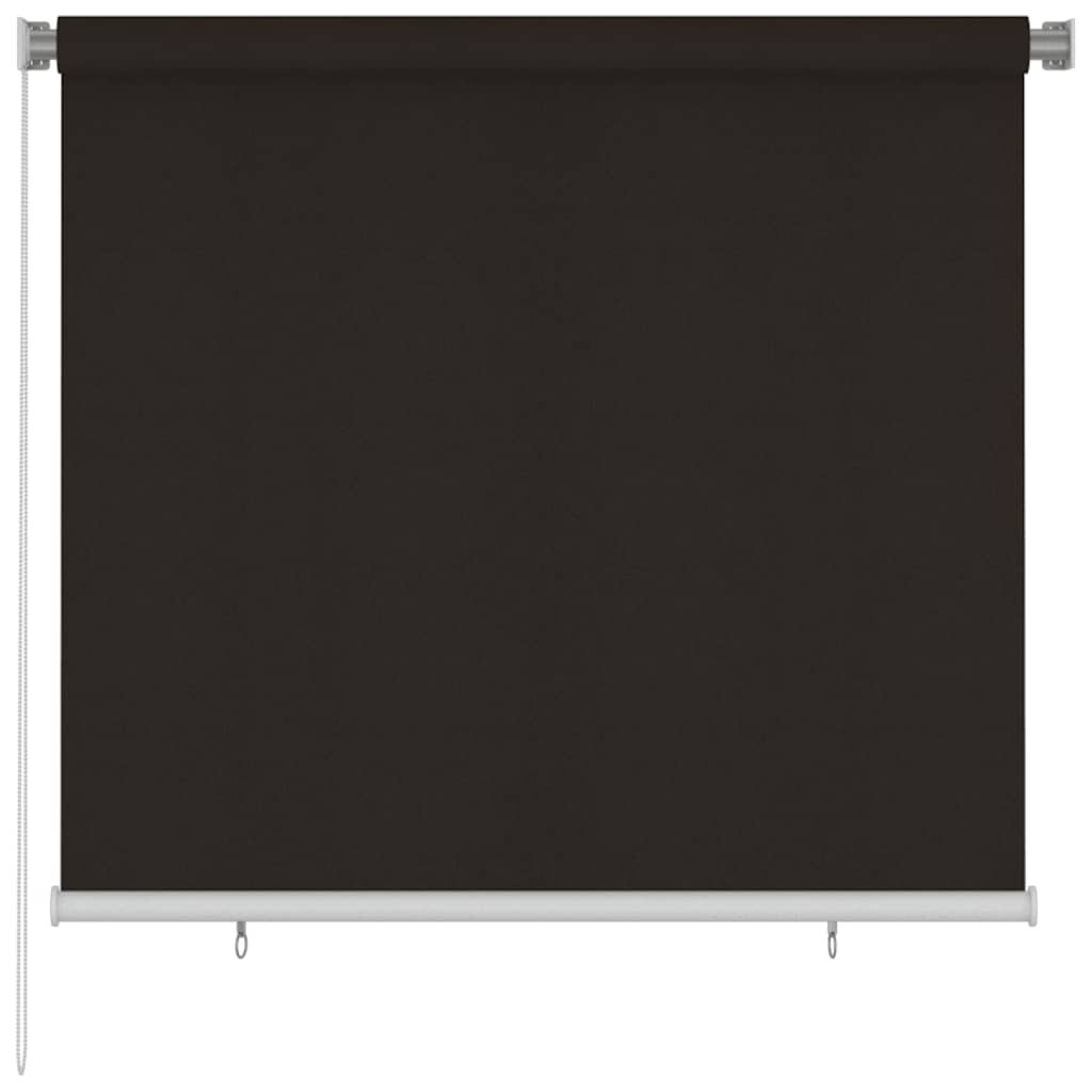 vidaXL Външна ролетна щора 165(Ш)x140(В) см кафява HDPE