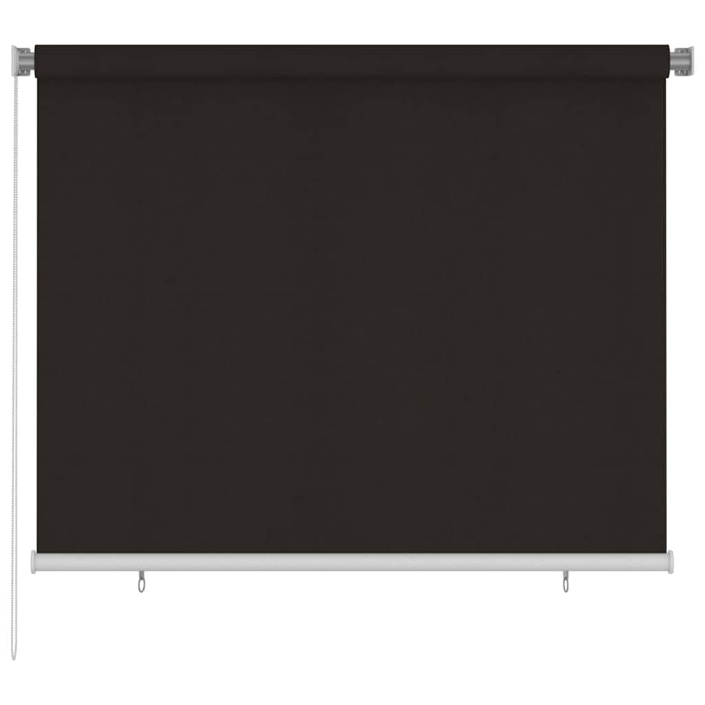 vidaXL Външна ролетна щора 185(Ш)x140(В) см кафява HDPE