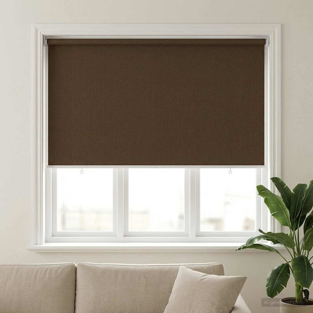 vidaXL Външна ролетна щора с блокировка на UV 90% Кафяво 140 x 140 cm