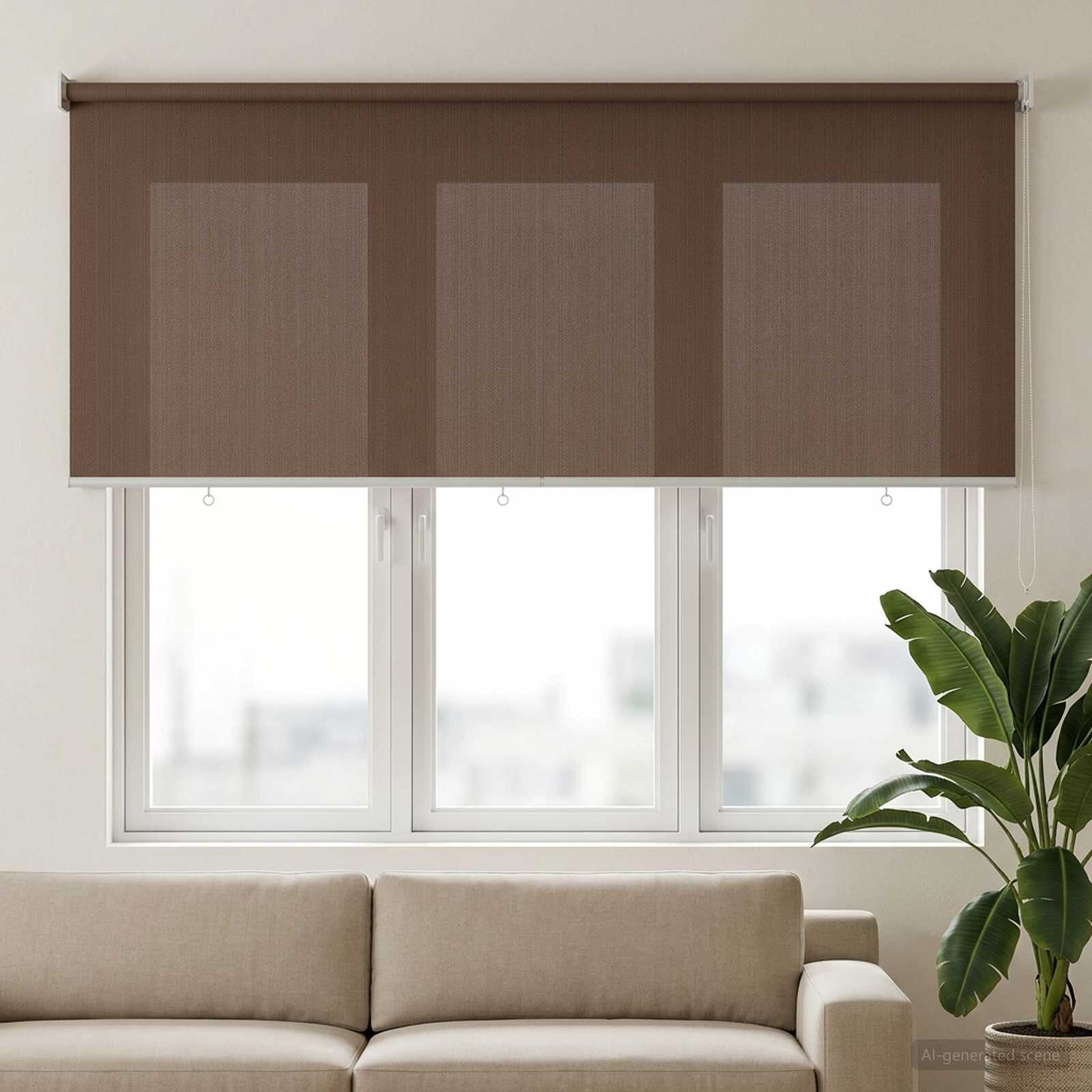 vidaXL Външна ролетна щора с блокировка на UV 90% Таупе 140 x 140 cm
