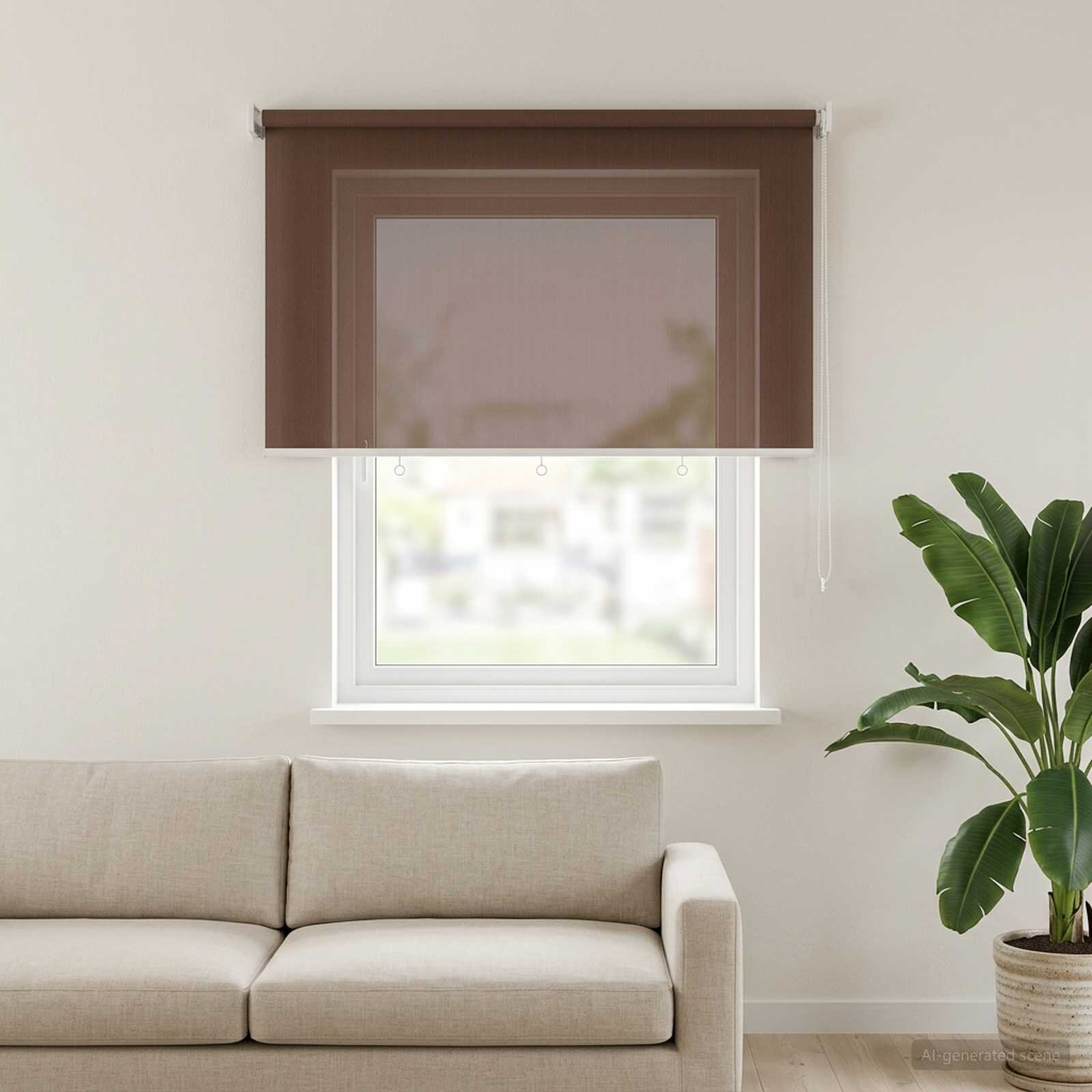 vidaXL Външна ролетна щора с блокировка на UV 90% Таупе 240 x 140 cm
