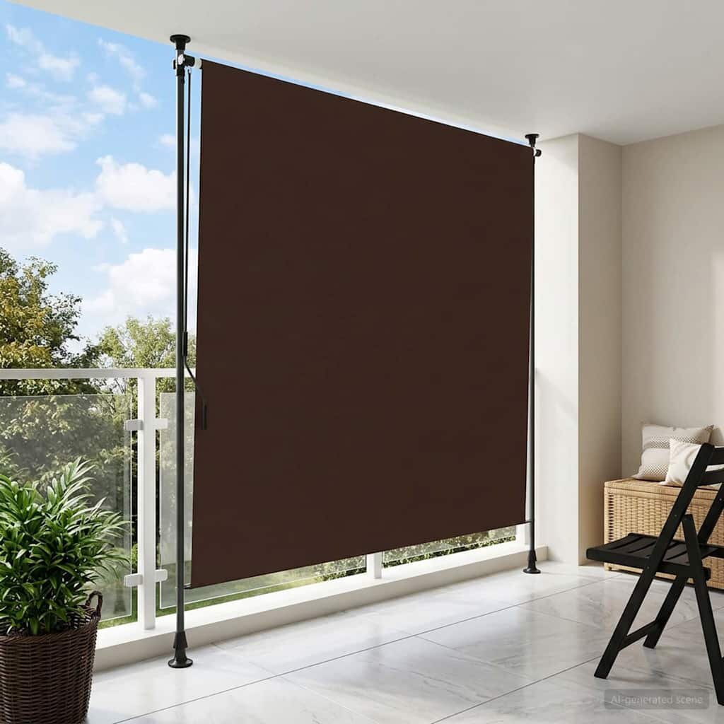 vidaXL Външна ролкова завеса Кафяво 200 x 270 cm
