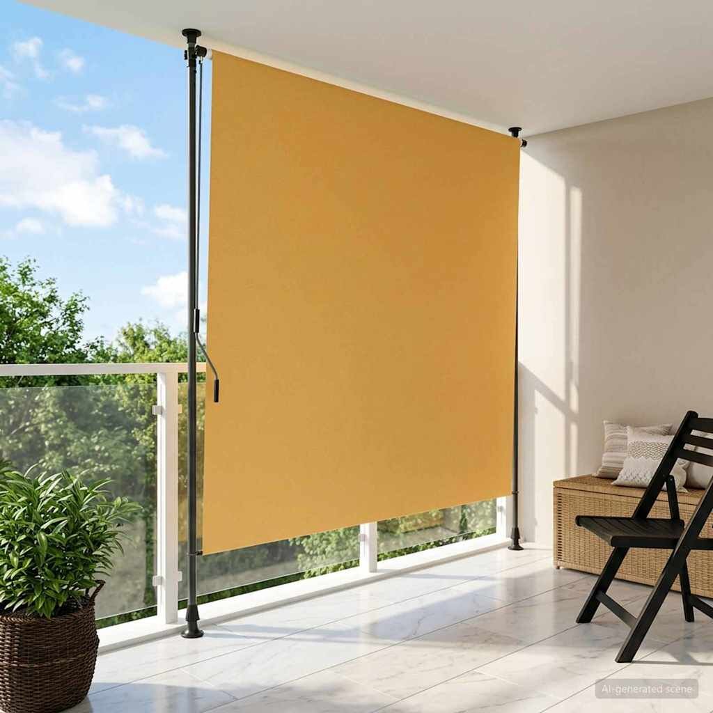vidaXL Външна ролкова завеса Пясък 150 x 270 cm