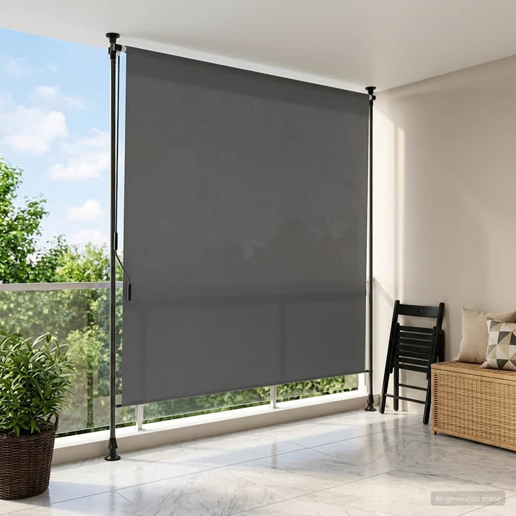 vidaXL Външна ролкова завеса Светлосиво 100 x 270 cm