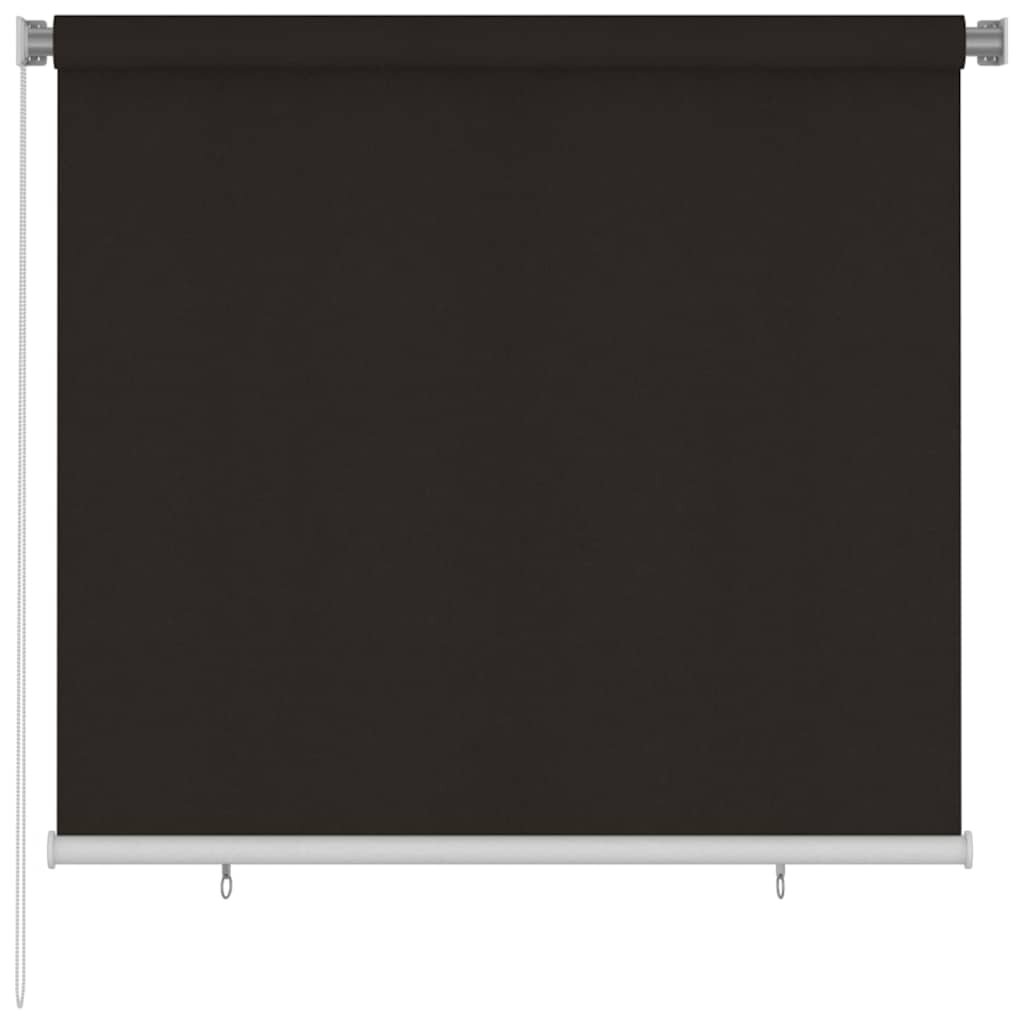 vidaXL Външна роло щора 160x140 см кафява HDPE