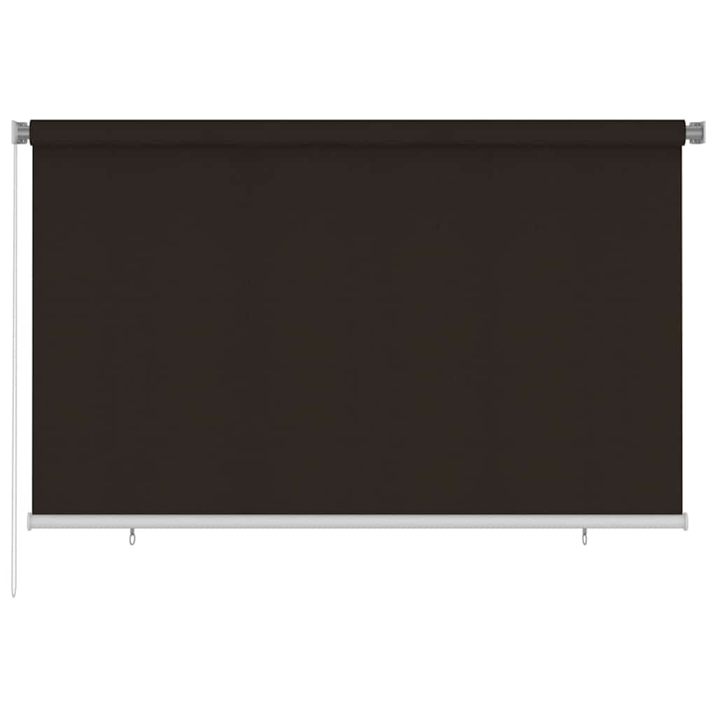 vidaXL Външна роло щора 240x140 см кафява HDPE