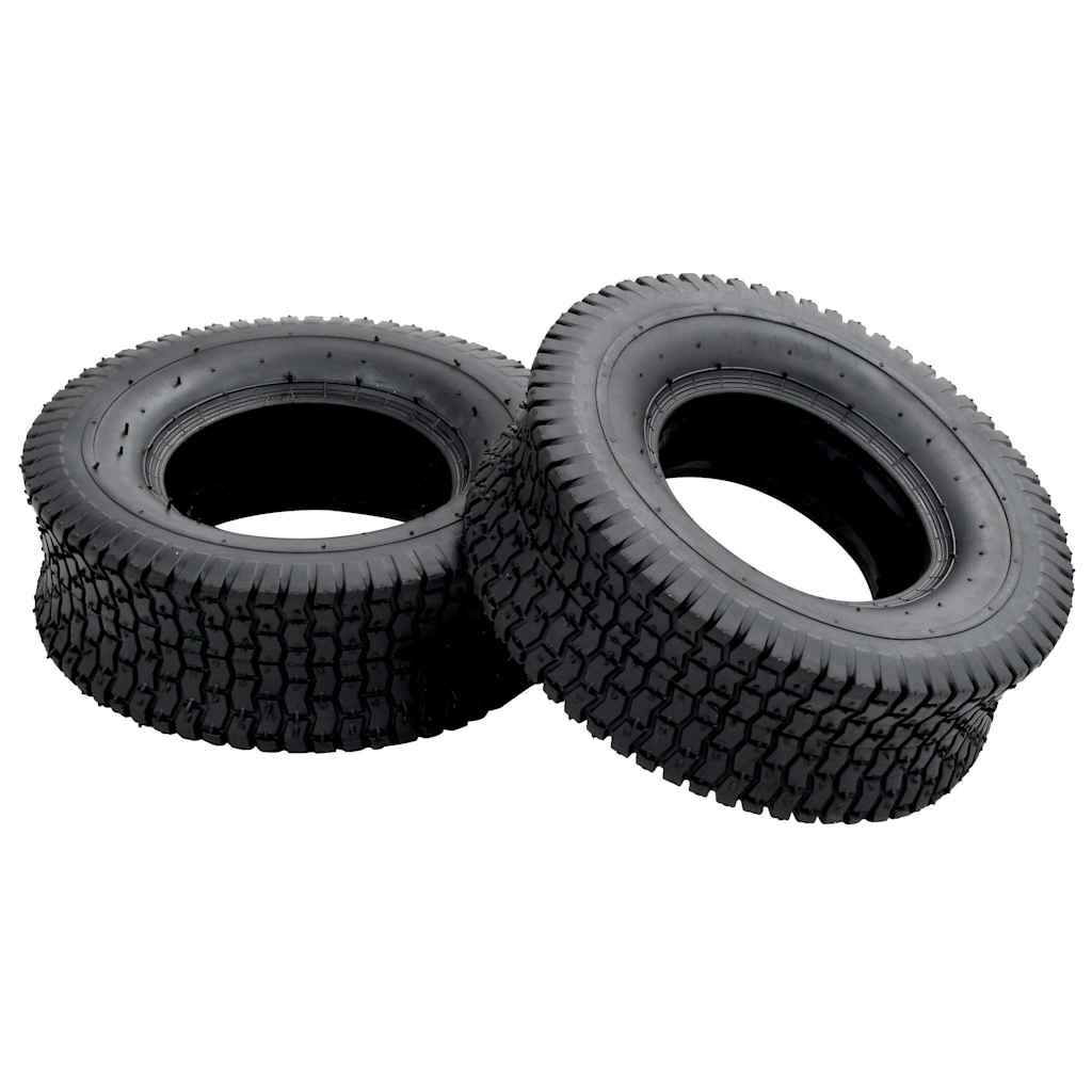 vidaXL Външни гуми за ръчна количка 2 бр 13x500-6 4PR каучук