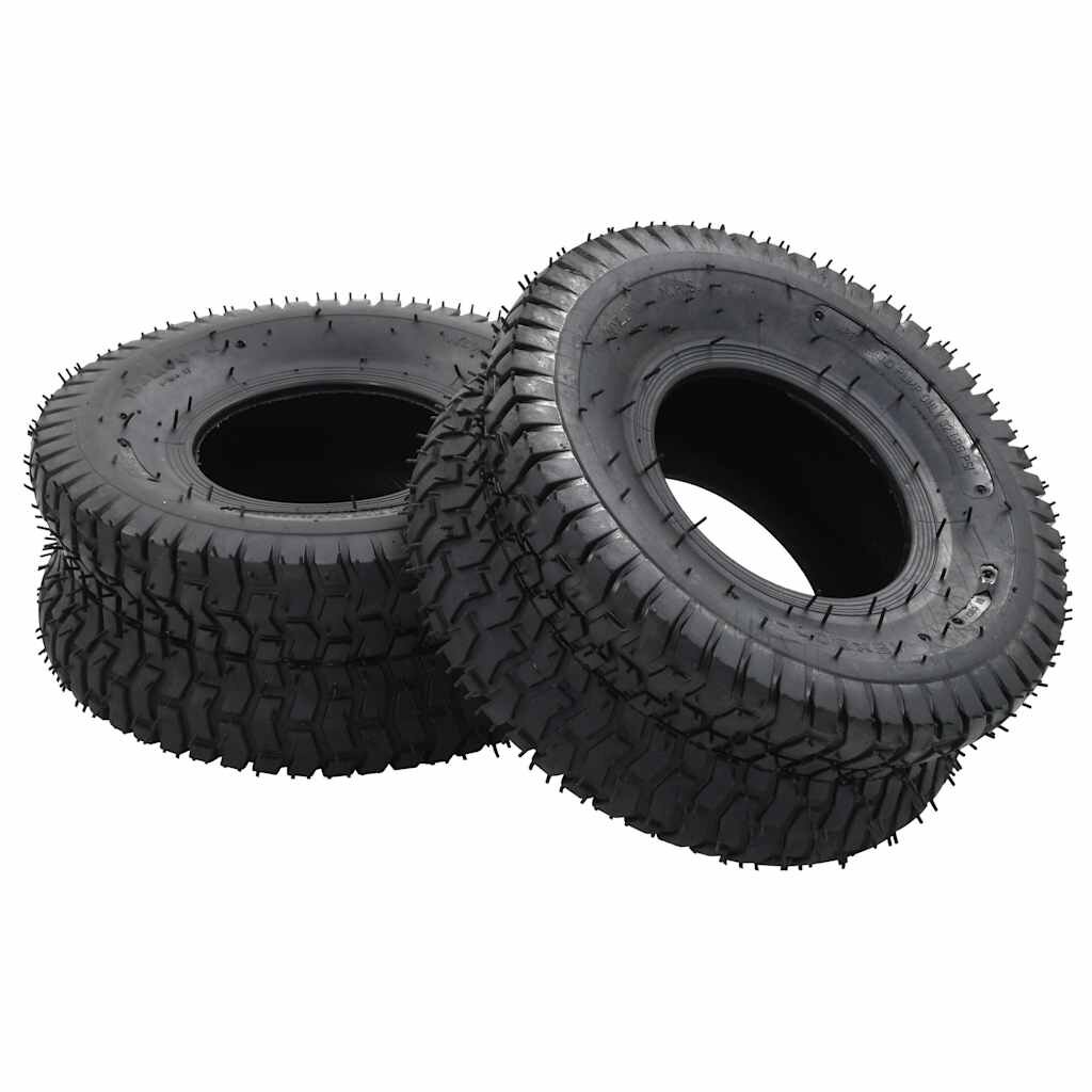 vidaXL Външни гуми за ръчна количка 2 бр 15x6.00-6 4PR каучук