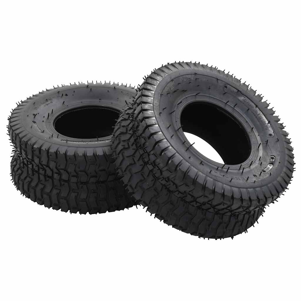 vidaXL Външни и вътрешни гуми за количка 4 бр 15x600-6 4PR каучук