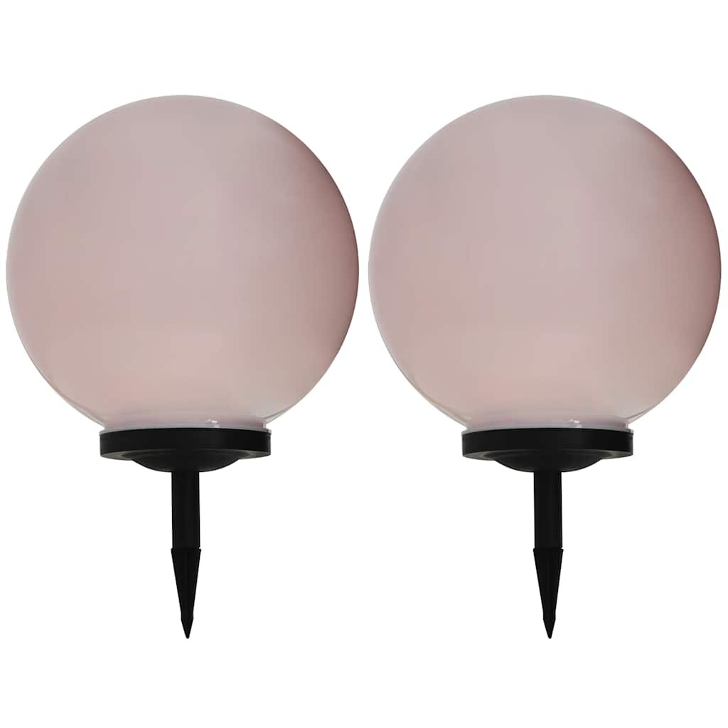 vidaXL Външни соларни лампи 2 бр LED сферични 40 см RGB
