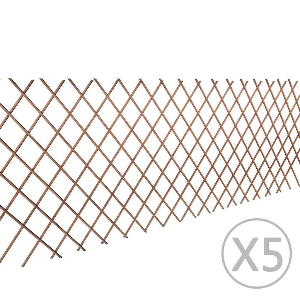 vidaXL Върбови огради хармоника 5 бр 180x90 см