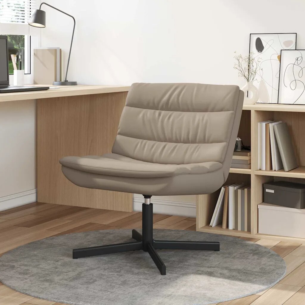 vidaXL Въртящ се стол Капучино 63 x 75 x 76 см Изкуствена