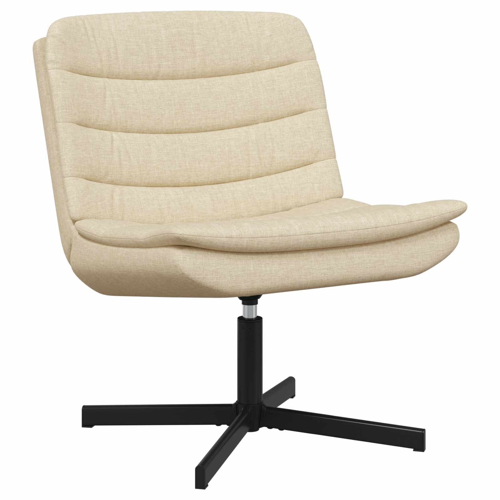 vidaXL Въртящ се стол Крем 63 x 75 x 76 см текстил