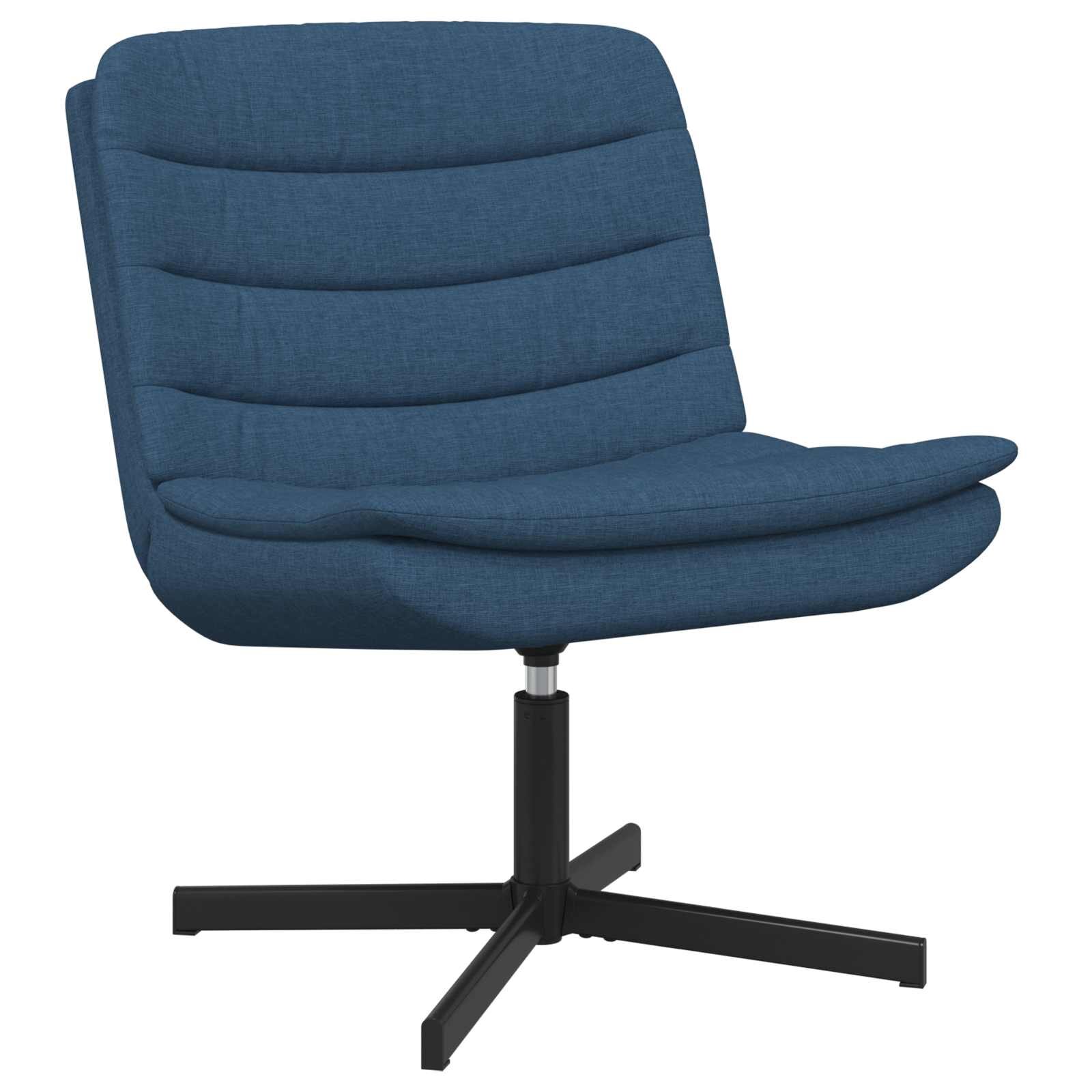 vidaXL Въртящ се стол Синьо 63 x 75 x 76 см текстил