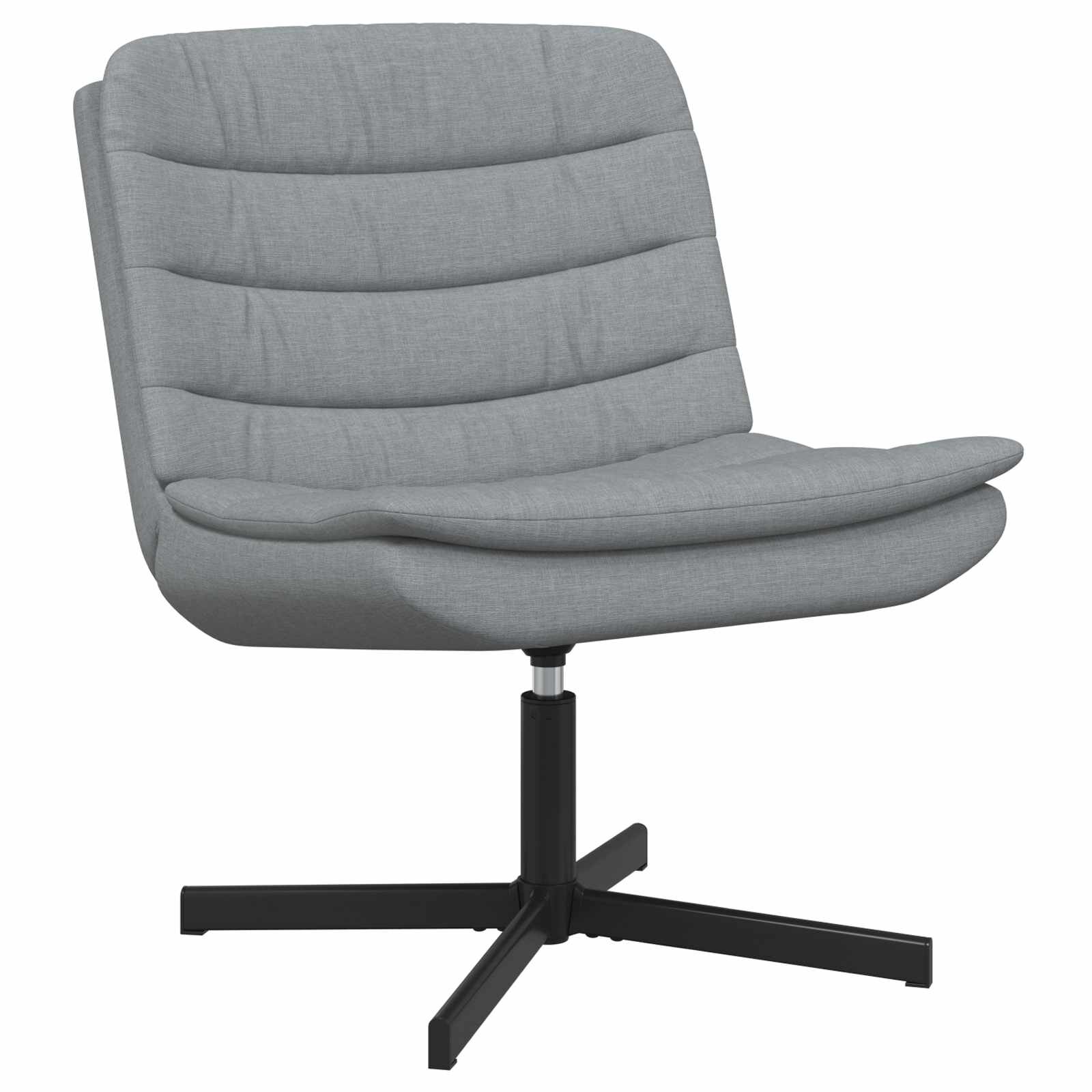 vidaXL Въртящ се стол Светлосиво 63 x 75 x 76 см текстил