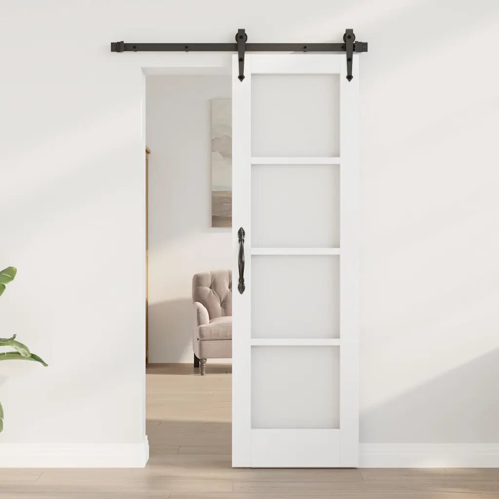 vidaXL Вътрешна врата ORKDAL Бяло грундирано 61 x 1985 см