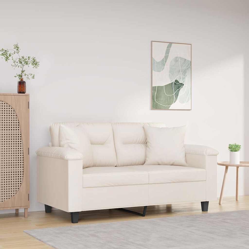 vidaXL Възглавнички 2 бр бежови 40x40 см микрофибърна тъкан