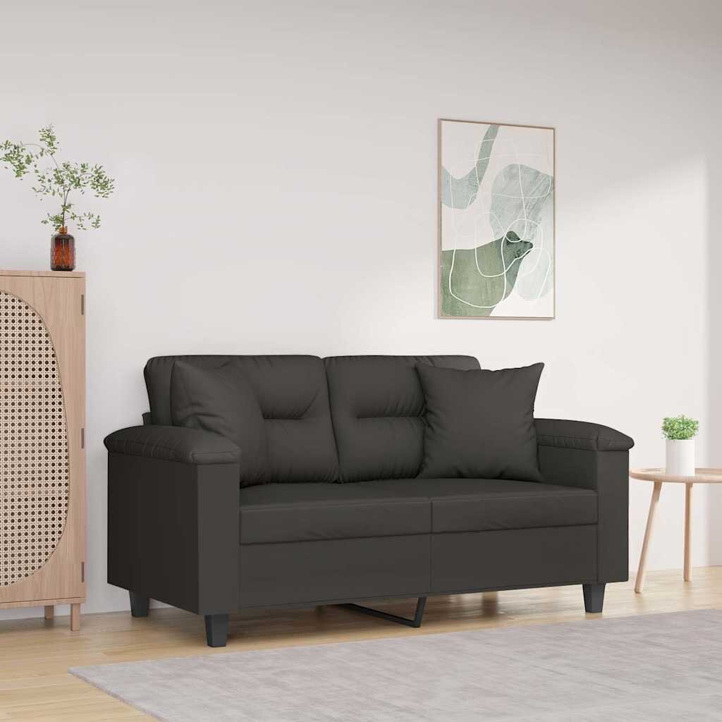 vidaXL Възглавнички 2 бр тъмносиви 40x40 см микрофибърна тъкан