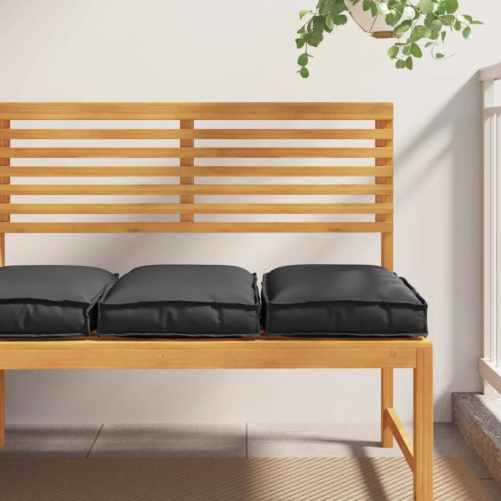 vidaXL Възглавница 2 бр. Оксфордска тъкан Черно 40 x 40 x 8 см