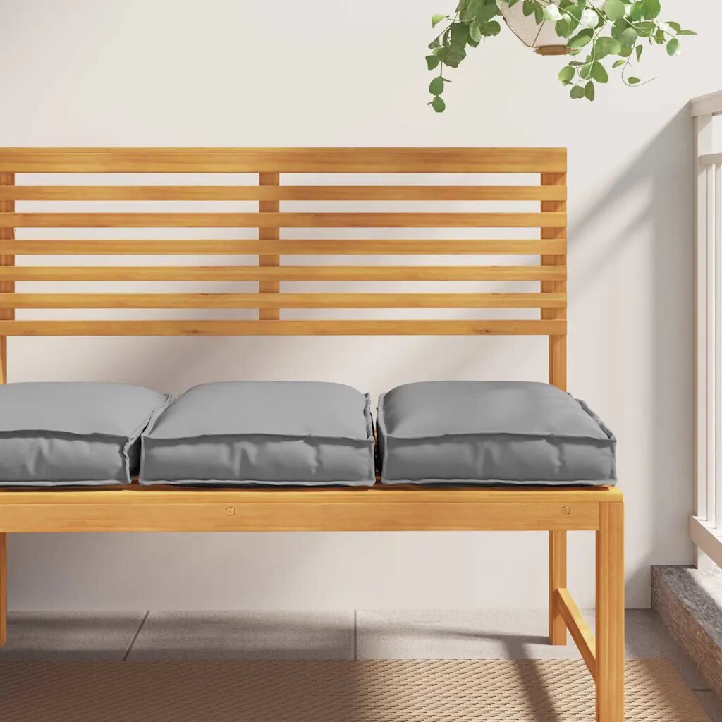 vidaXL Възглавница 2 бр. Оксфордска тъкан Сив 40 x 40 x 8 см