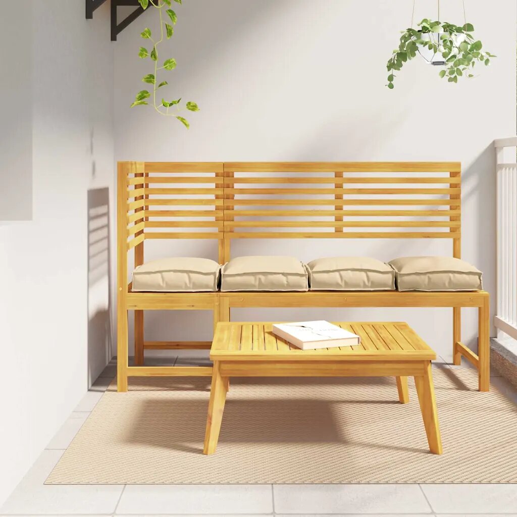 vidaXL Възглавница 4 бр. Оксфордска тъкан Бежово 40 x 40 x 8 см