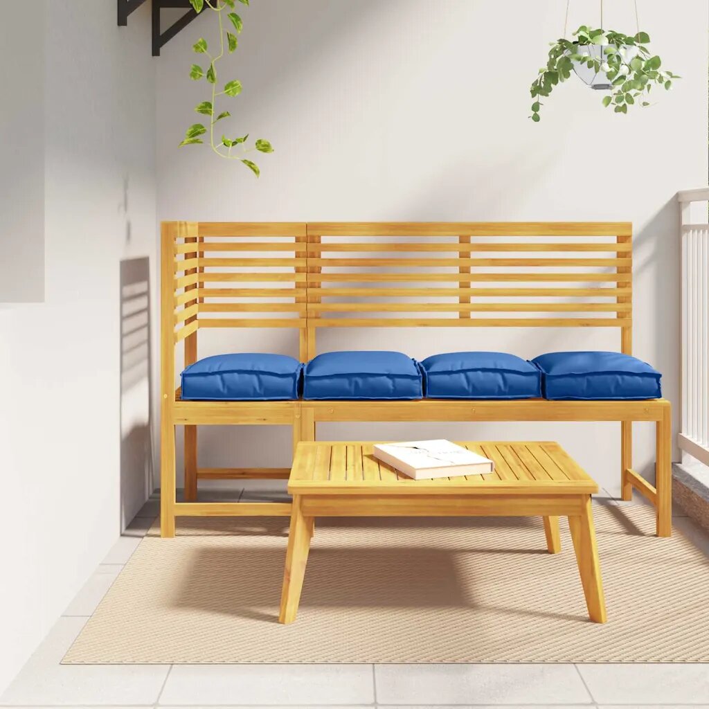 vidaXL Възглавница 4 бр. Оксфордска тъкан Кралско синьо 40 x 40 x 8 см