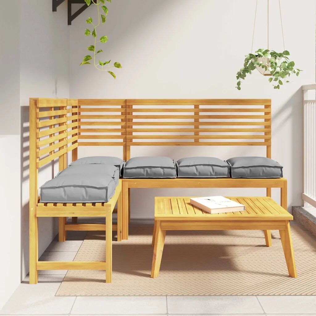 vidaXL Възглавница 6 бр. Оксфордска тъкан Сив 40 x 40 x 8 см