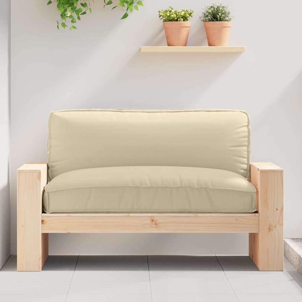 vidaXL Възглавница Оксфордска тъкан Бежово 120 x 80 x 12 cm