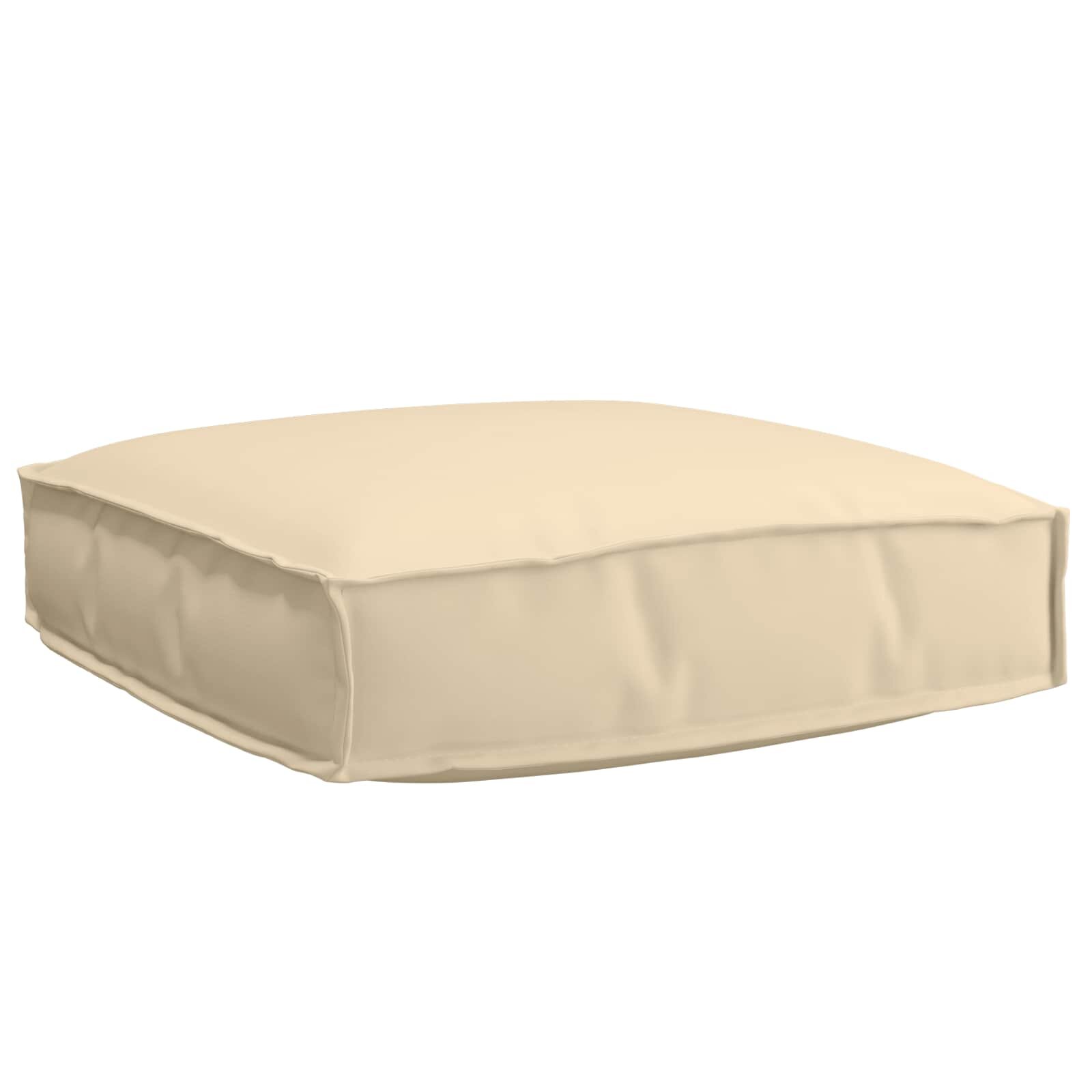 vidaXL Възглавница Оксфордска тъкан Бежово 60 x 60 x 12 cm