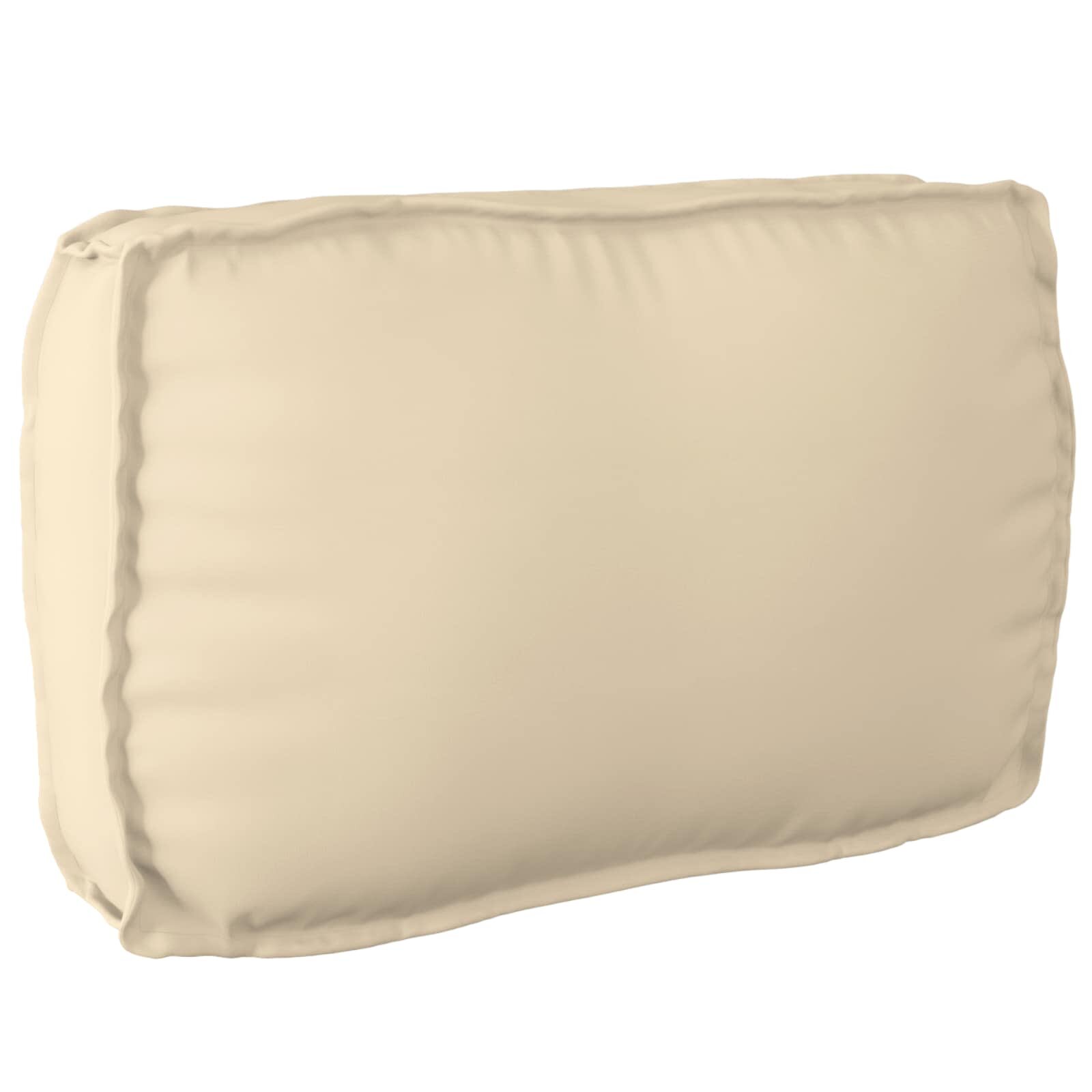vidaXL Възглавница Оксфордска тъкан Бежово 70 x 40 x 12 cm