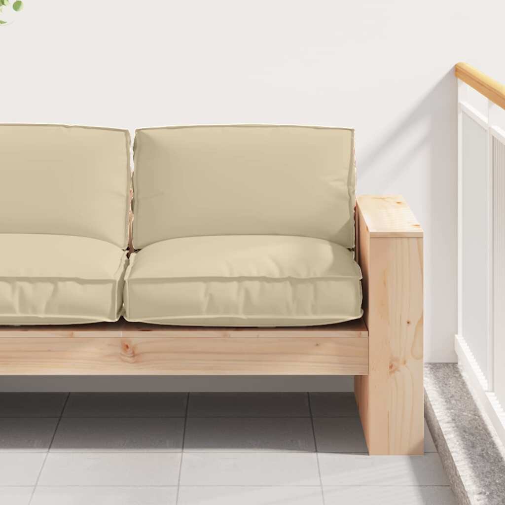 vidaXL Възглавница Оксфордска тъкан Бежово 80 x 80 x 12 cm