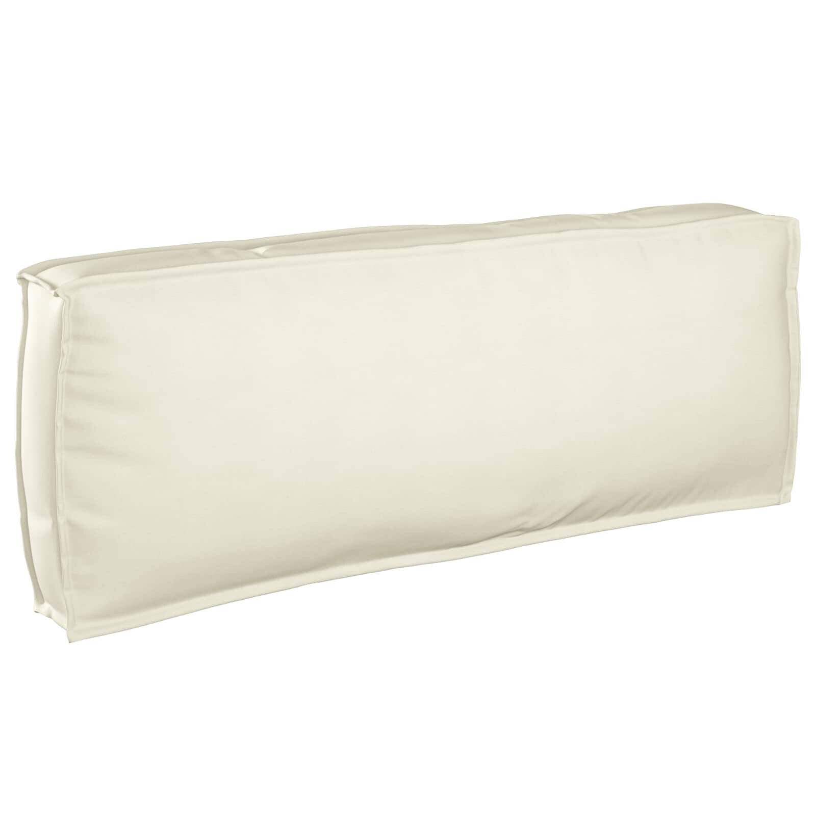vidaXL Възглавница Оксфордска тъкан Крем 120 x 40 x 12 cm