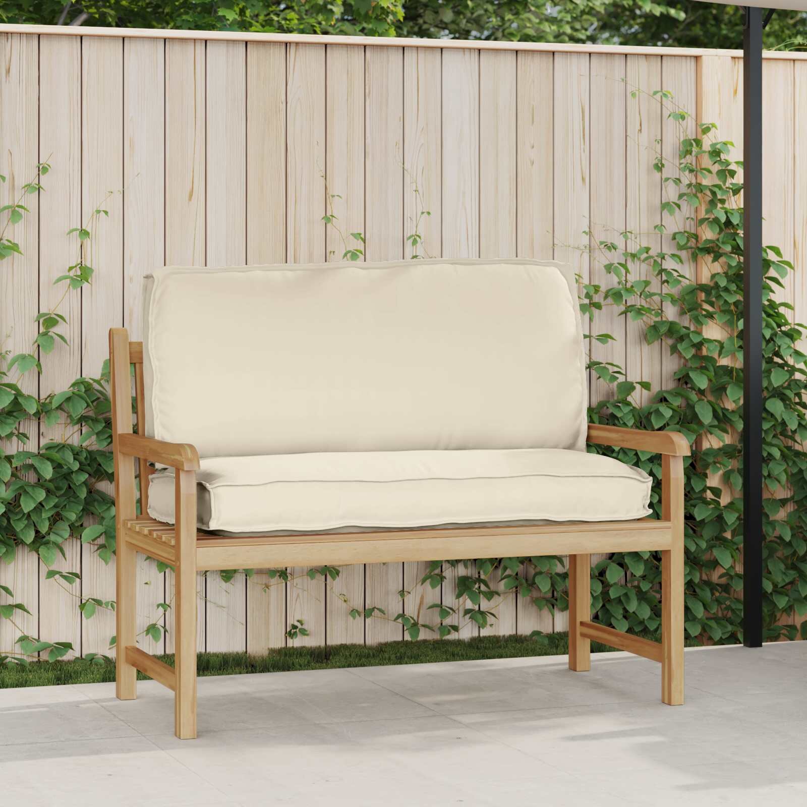 vidaXL Възглавница Оксфордска тъкан Крем 120 x 50 x 12 см