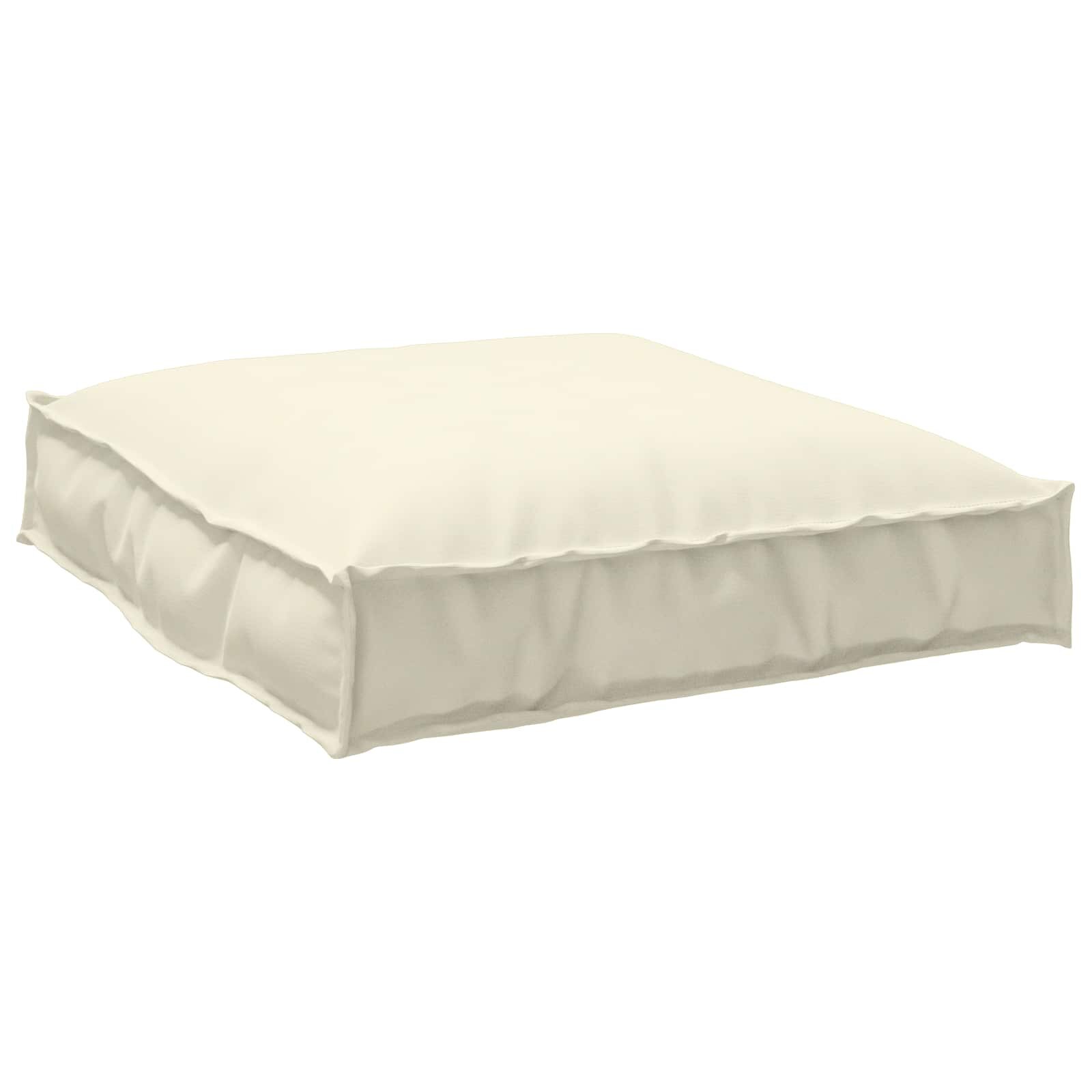 vidaXL Възглавница Оксфордска тъкан Крем 70 x 70 x 12 cm