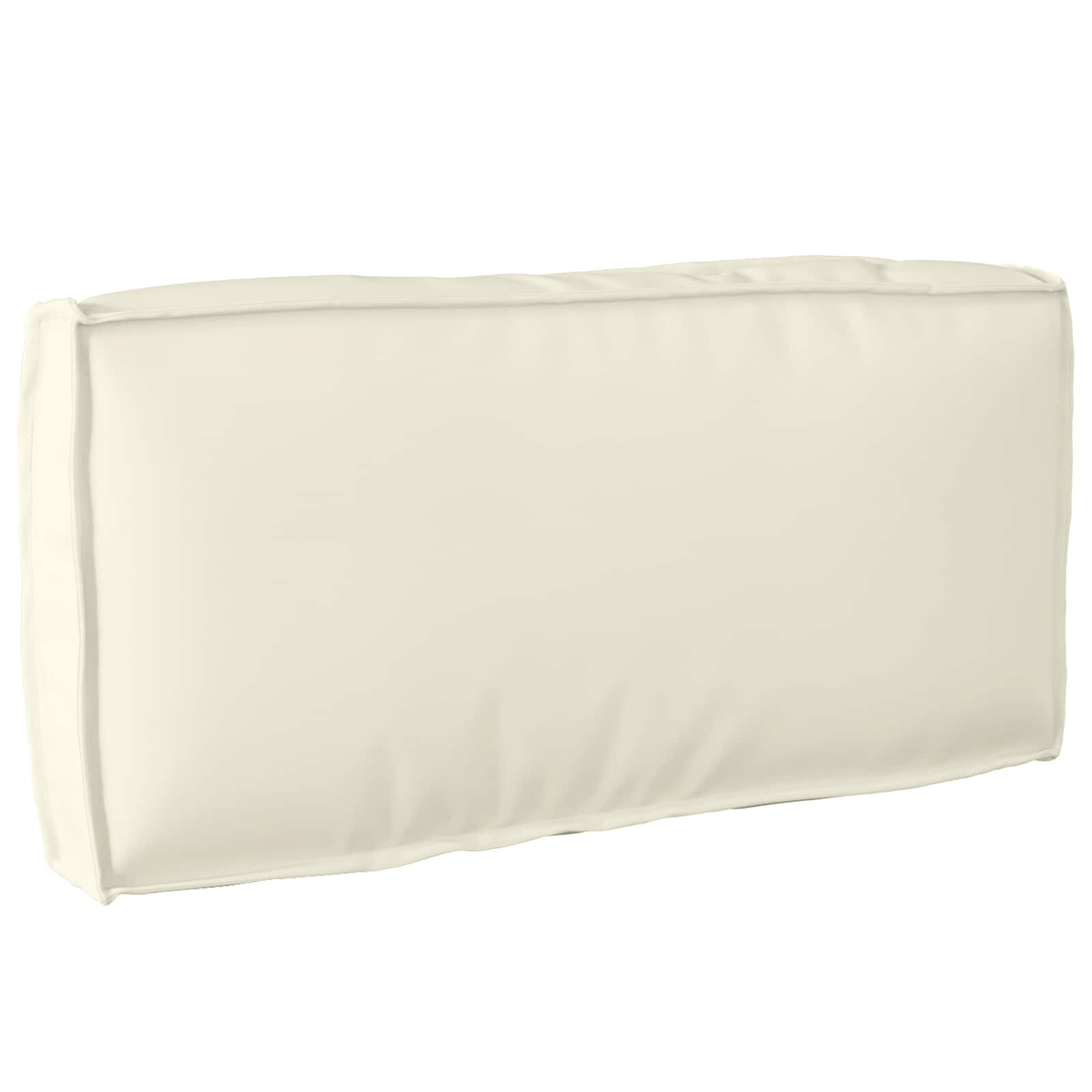 vidaXL Възглавница Оксфордска тъкан Кремаво 80 x 40 x 12 cm