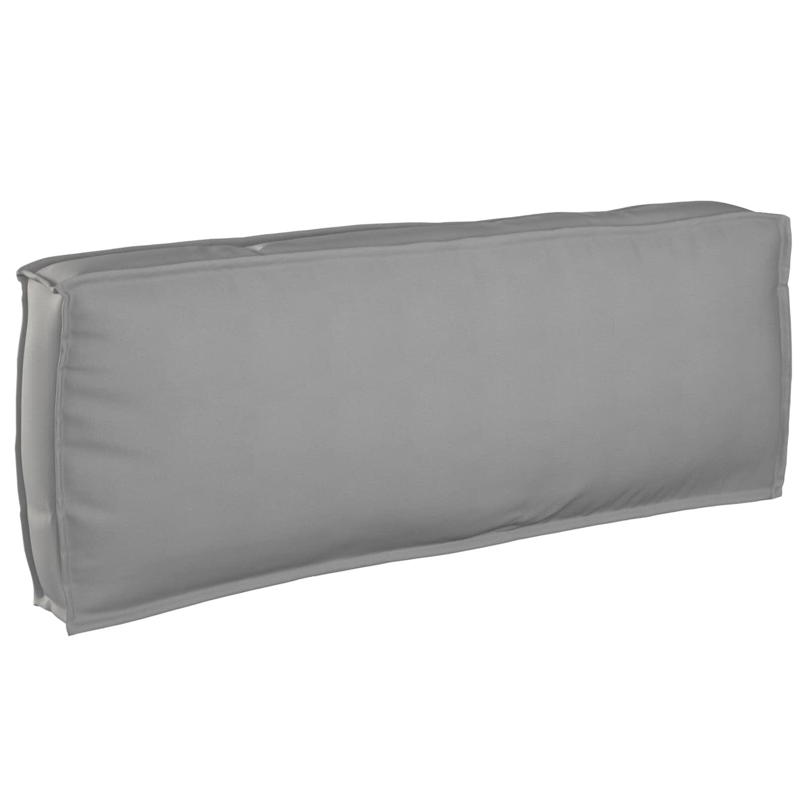 vidaXL Възглавница Оксфордска тъкан Сив 120 x 40 x 12 cm