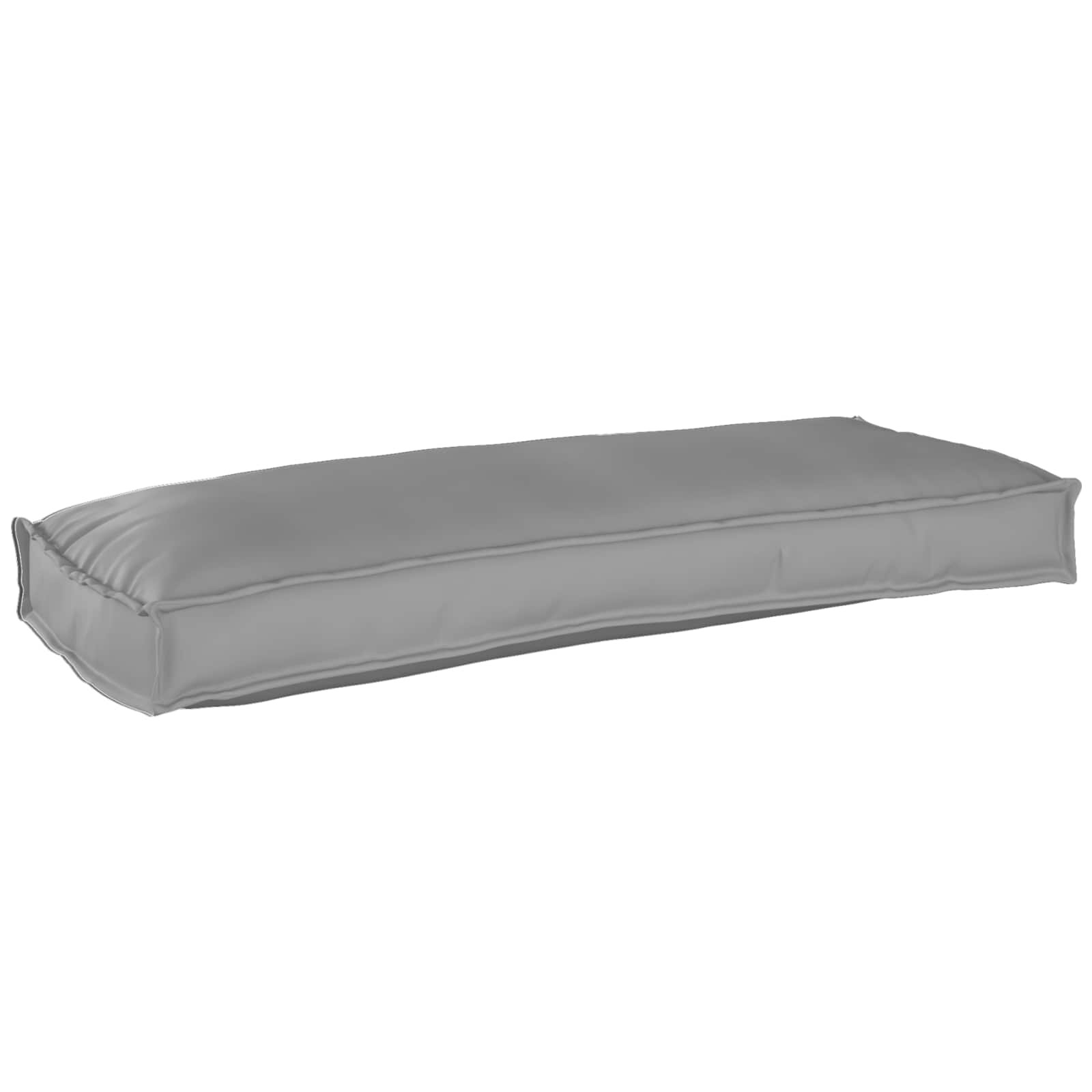 vidaXL Възглавница Оксфордска тъкан Сиво 100 x 40 x 8 см