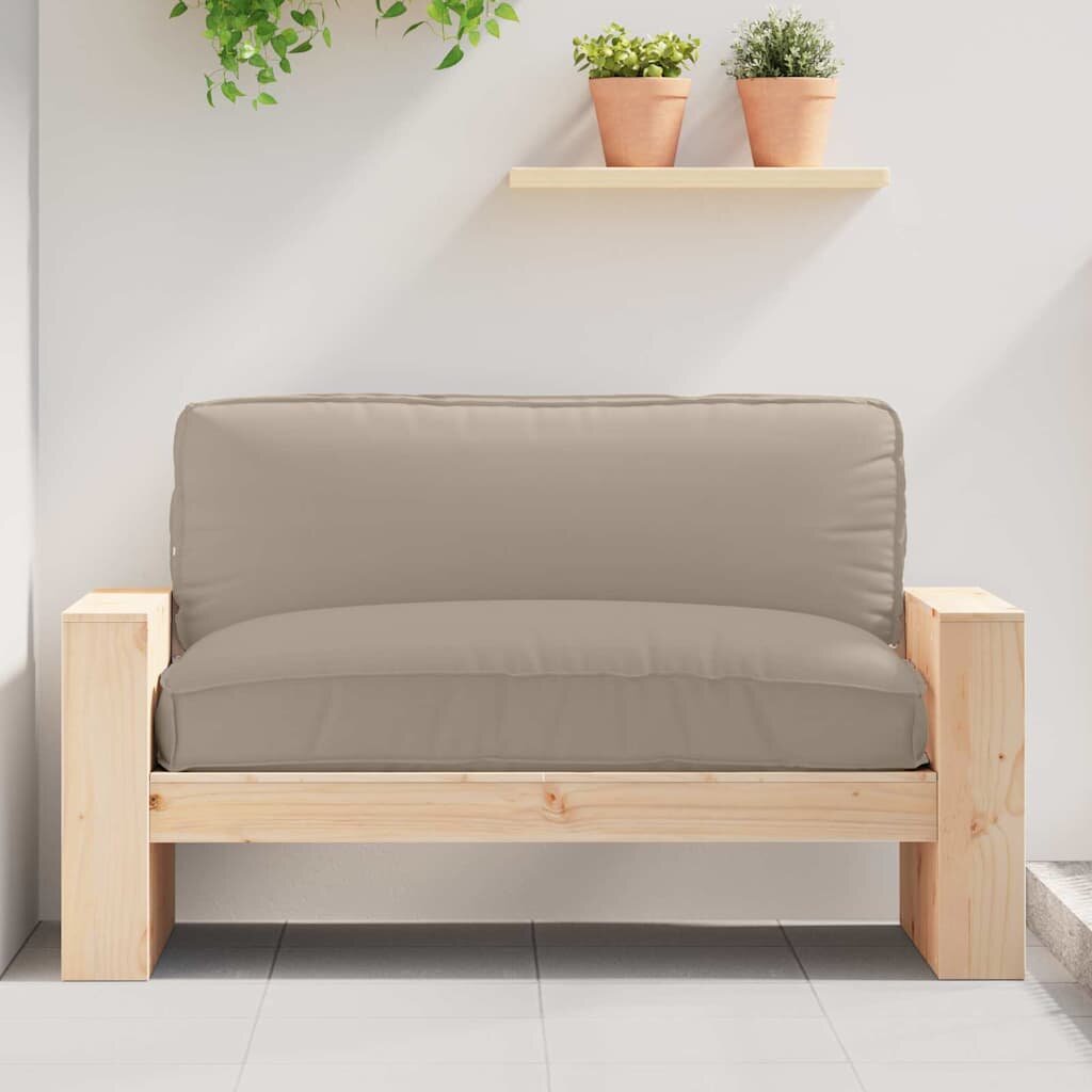 vidaXL Възглавница Оксфордска тъкан Таупе 120 x 80 x 12 cm