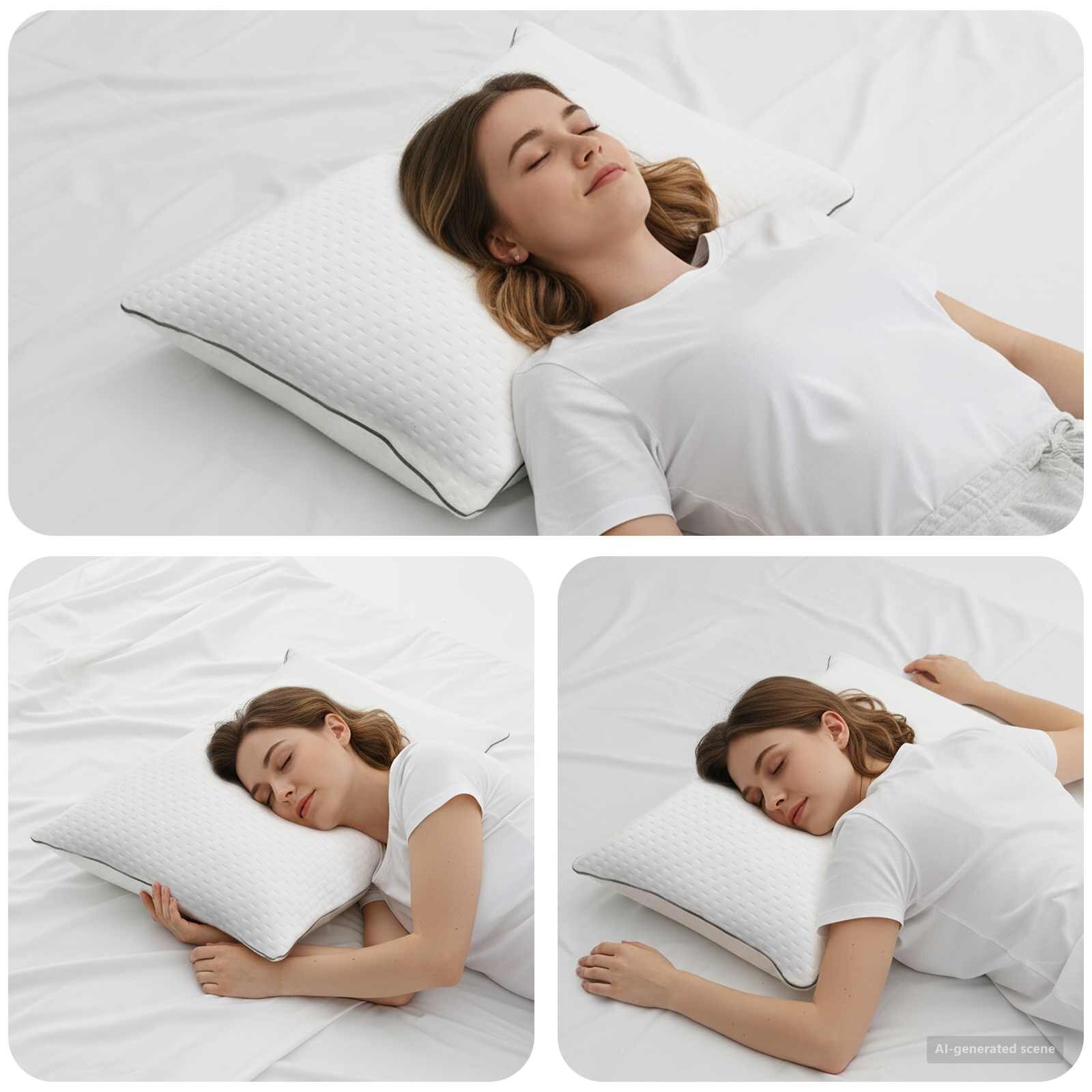 vidaXL Възглавница Shread за спане Бяло 80 x 40 x 145 см Мемори пяна