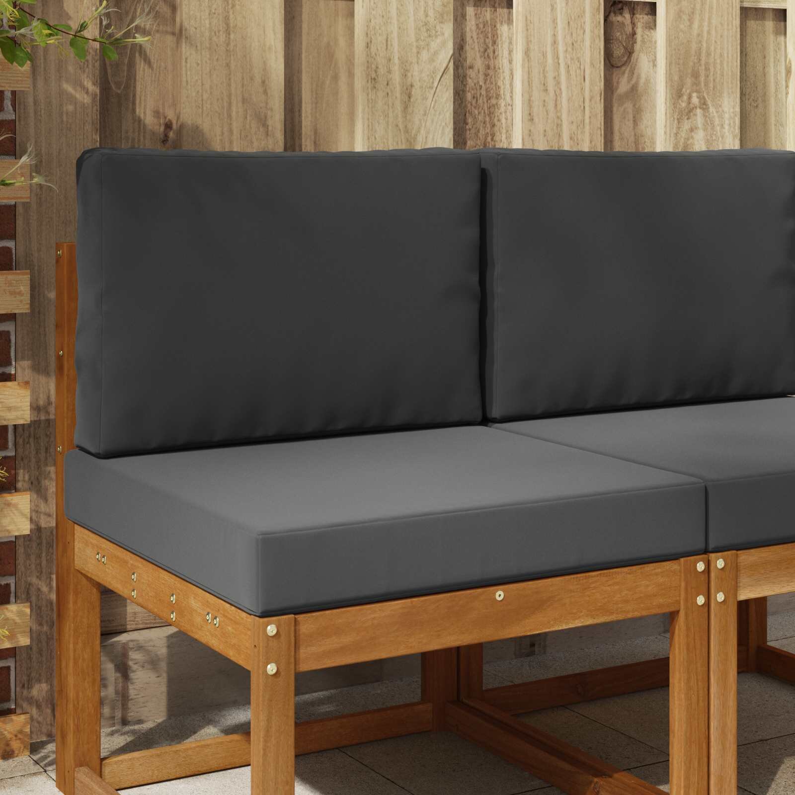 vidaXL Възглавница за диван на открито Полиестер Антрацит 60 x 60 cm