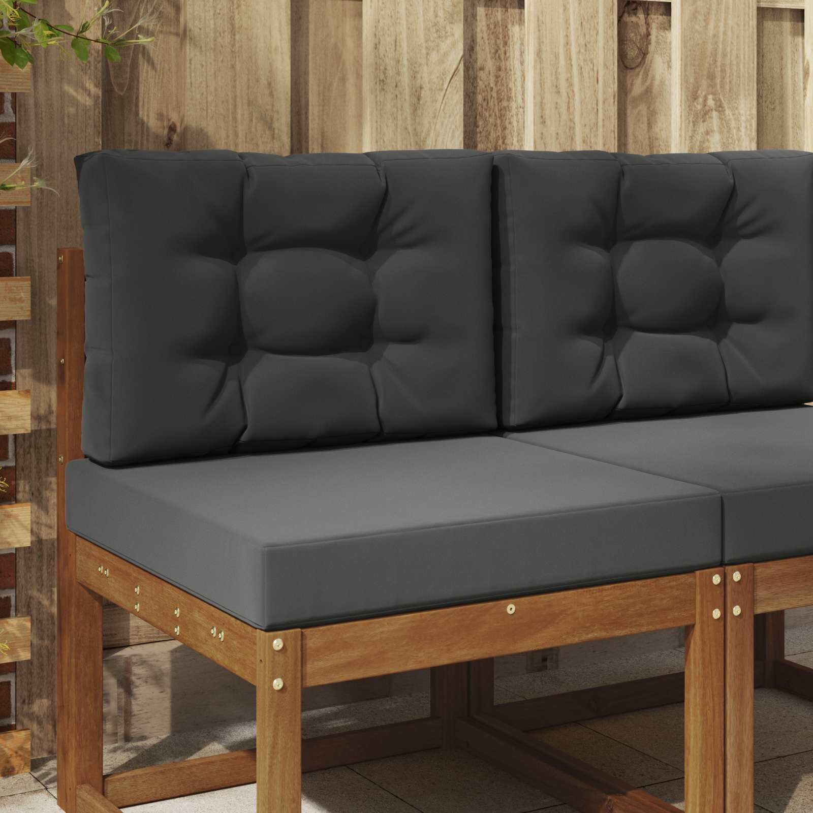 vidaXL Възглавница за диван на открито Полиестер Антрацит 60 x 60 cm