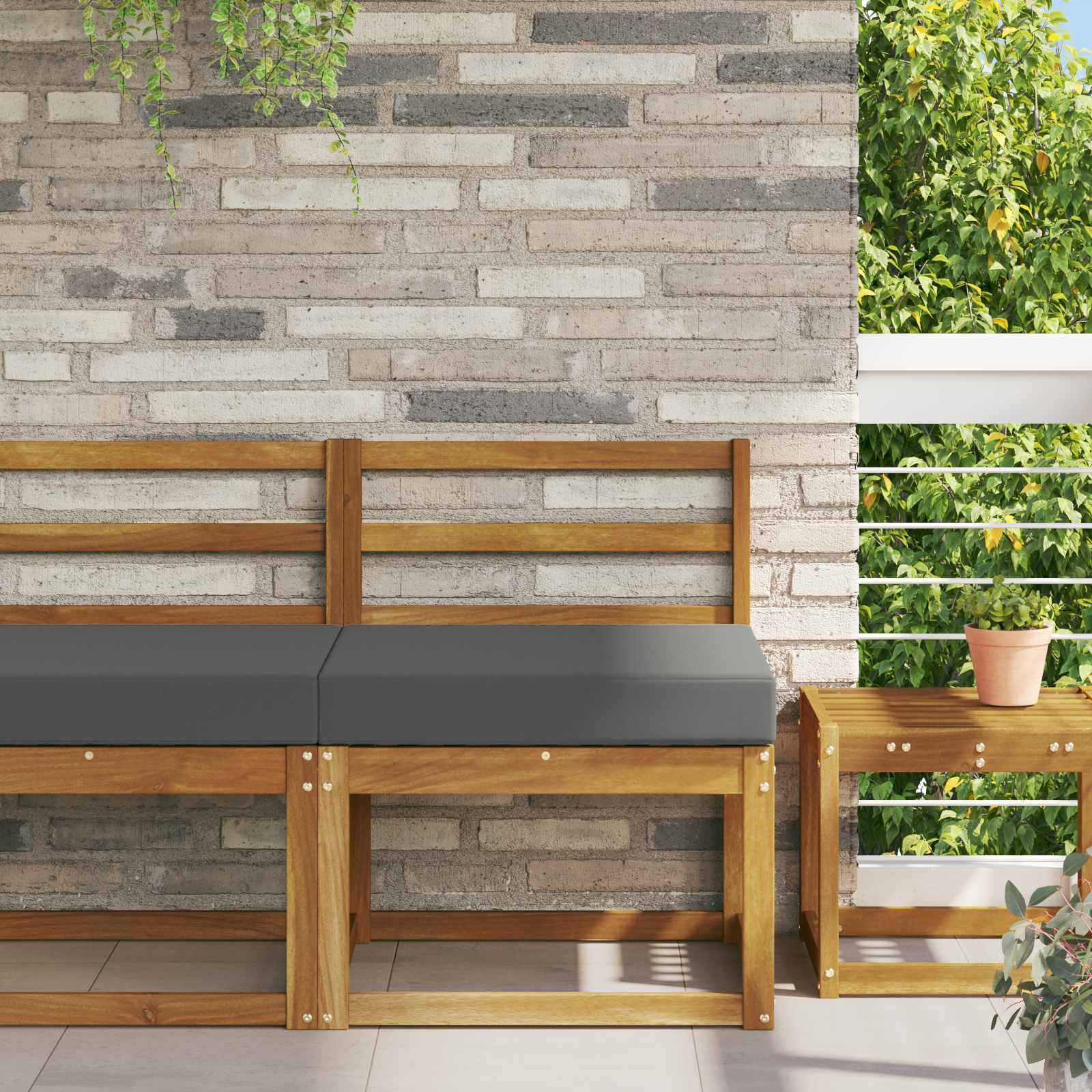 vidaXL Възглавница за диван на открито Полиестер Антрацит 60 x 60 cm