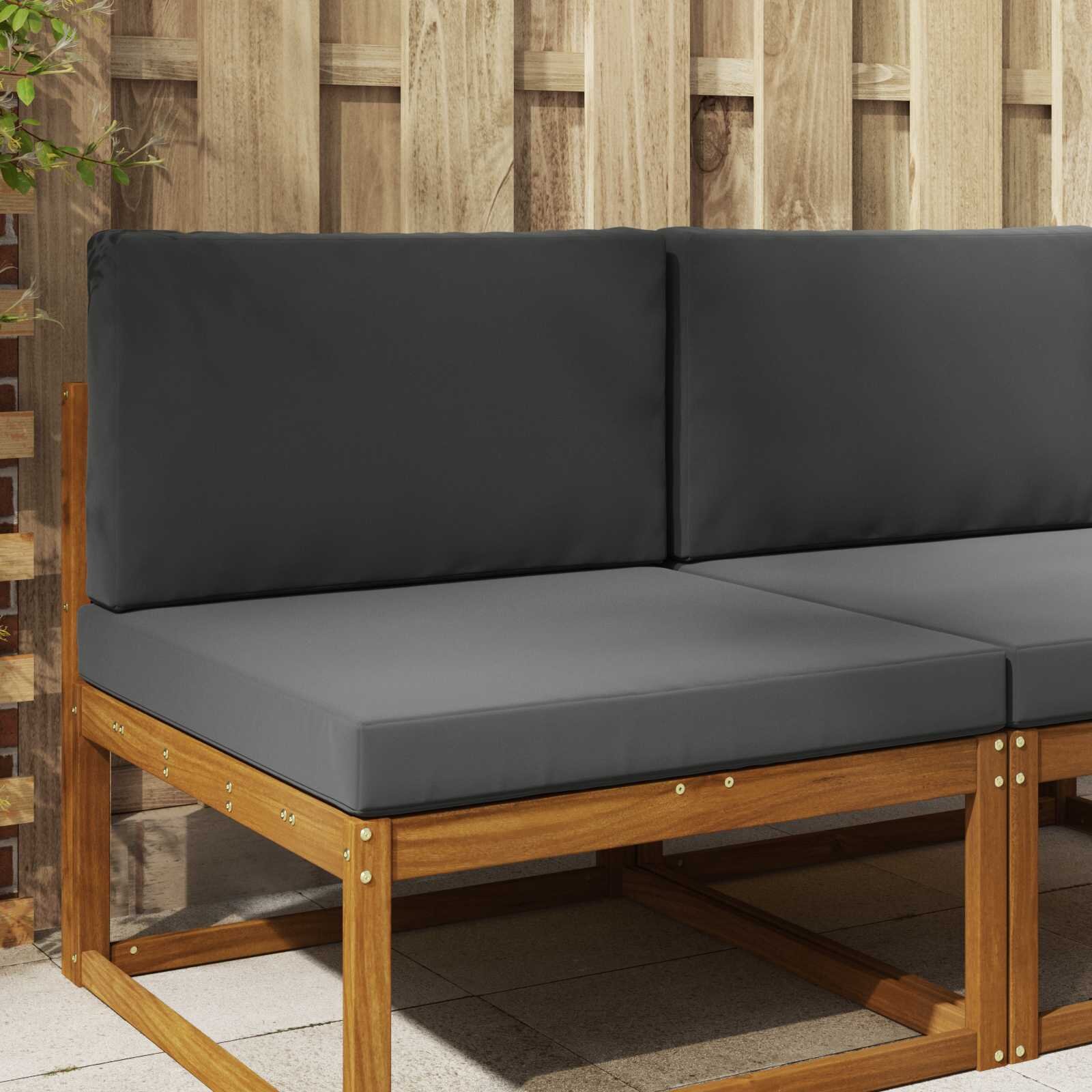 vidaXL Възглавница за диван на открито Полиестер Антрацит 80 x 80 cm